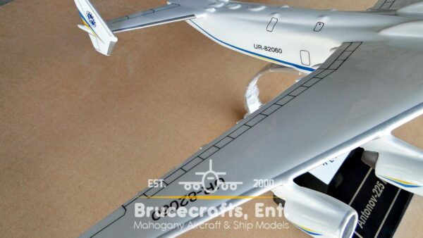 Model of Antonov 225 Mriya with detailed craftsmanship.